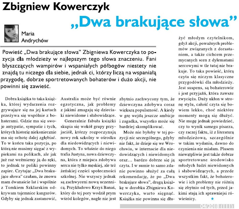 Artykuł w magazynie Polityka